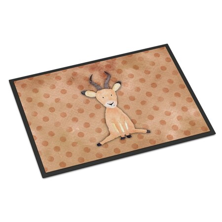 Carolines Treasures 24 x 36 in. Polkadot Antelope Watercolor Indoor or Outdoor Mat BB7391JMAT